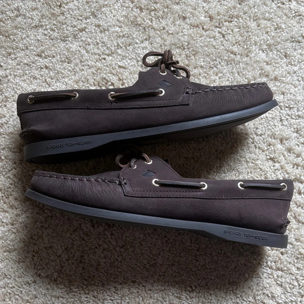 Sperry Dark Brown Suede Men’s Top Sider Boat Shoes